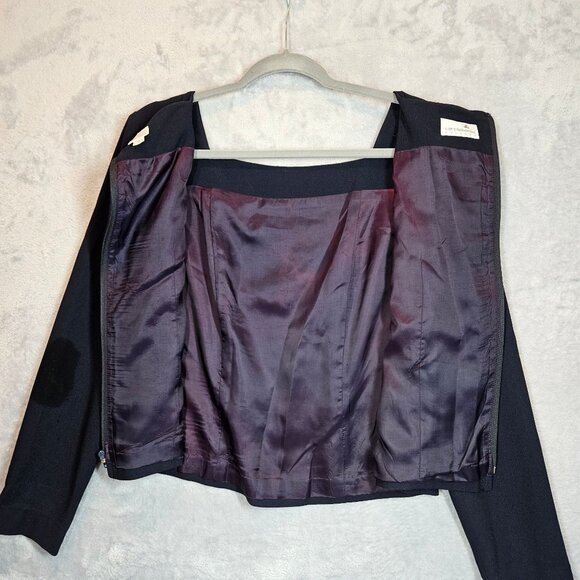 Liz Claiborne blouse skirt set Womens 8 Black Career Business Party Formal Class - Picture 13 of 15